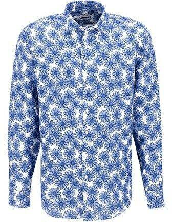 Hemden Seidensticker Business Hemd X-Slim Floral (01.940440-0013) blau