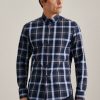 Hemden Seidensticker Twill Flanellhemd in X-Slim mit Button-Down-Kragen Karo (01.942570-0077) grün