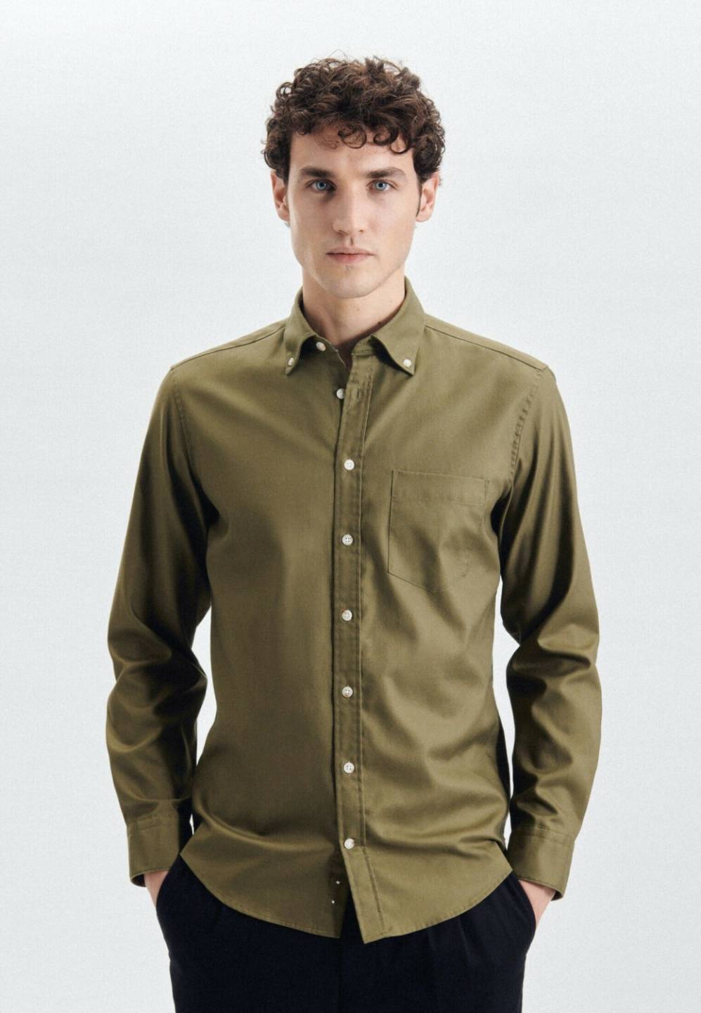 Seidensticker Twill Casual Hemd Regular mit Button-Down-Kragen (01.153082-0079-3738) Hemden